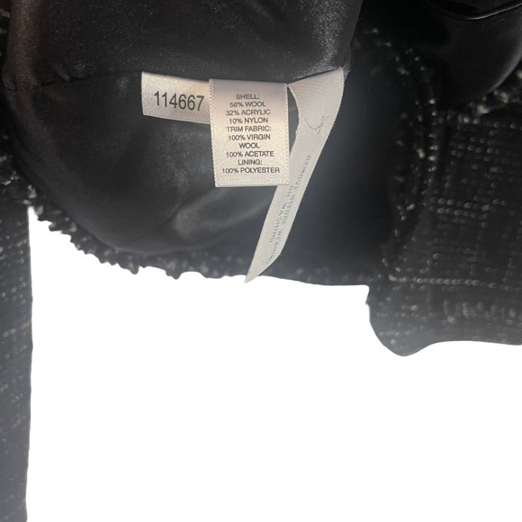 Ann Taylor Women's Size 0 XS Black Tweed Wool Blend Blazer Jacket - Picture 6 of 10